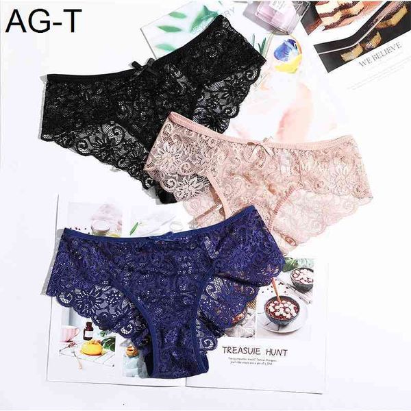 

underwear fun lace low waist traceless transparent lady's briefs, Black;pink