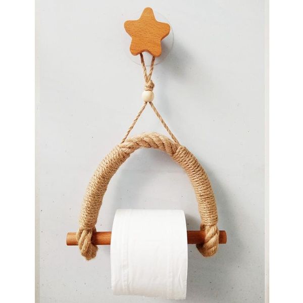 

toilet paper holders roll holder vintage star towel hanging rope wall mount rack home el bathroom accessories