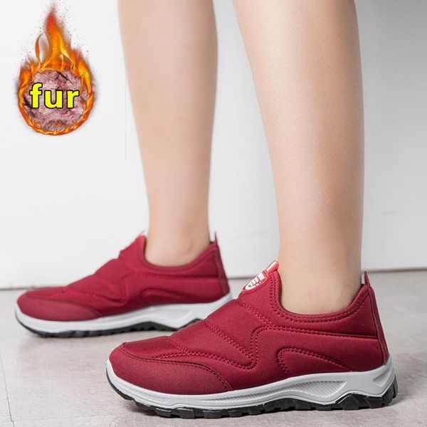 

boots women waterproof snow female plush winter warm ankle botas mujer shoes woman sneakers, Black