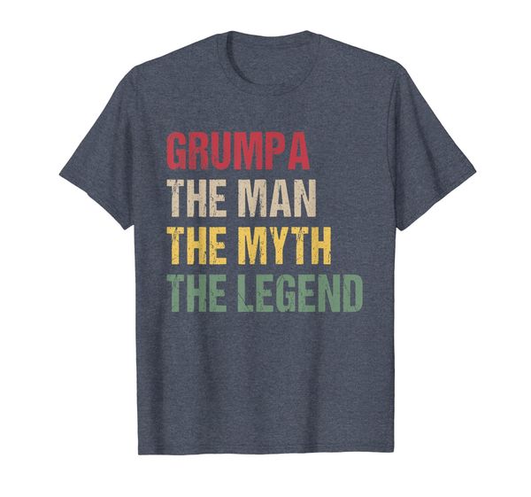 

grumpa the man the myth the legend t-shirt, White;black