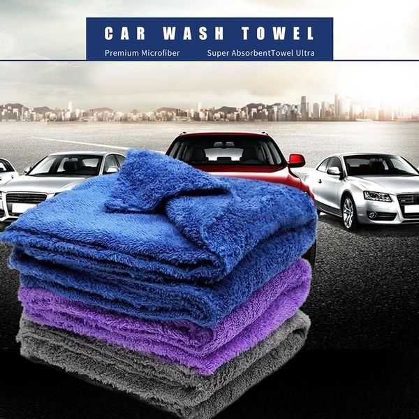 

car sponge 2pcs 350gsm premium microfiber detailing absorbenttowel ultra soft edgeless washing drying towel 40x40cm drop