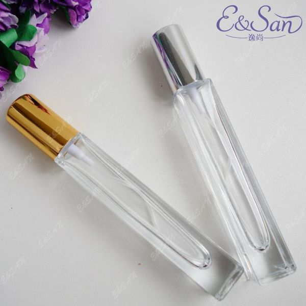 

wholesale fx10h-10ml transparent long square bottle perfume glass empty spray 100pcs/lot storage bottles & jars