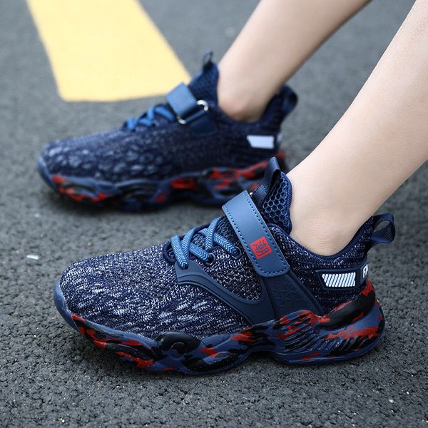 

childrens summer boys leisure sports comfortable student soft-soled sneakers kids fashion shoes bs04, Black