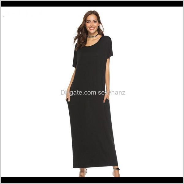 

womens nightgown plus size nightdress long short sleeve nightshirt causal homewear arabic middle east sleepwear dress wlrnc ztltk, Black;red