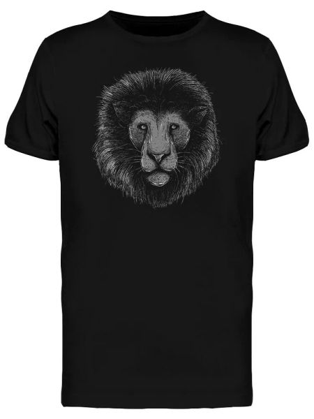 

tattoo minimalist lion head tee men's -image by shutterstock, White;black