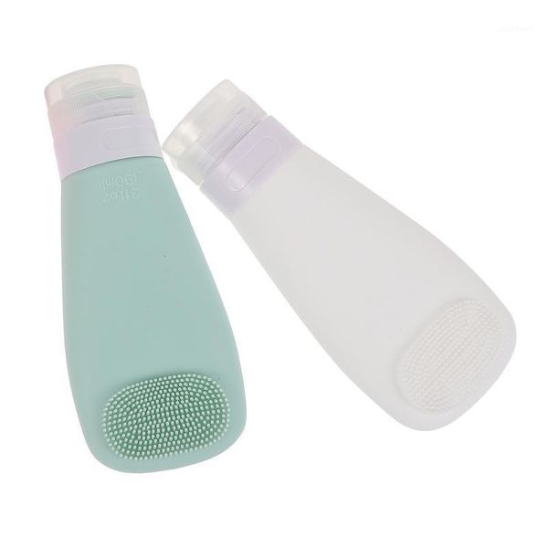 

storage bottles & jars 2pcs practical travel sub-packing silicone lotion dispensing with brush
