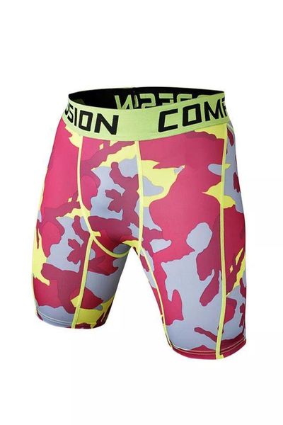 

20 21 men bathing trunks colour running shorts men's brand sportswear male compression tight gym knickers wicking leggings 10, Black;yellow