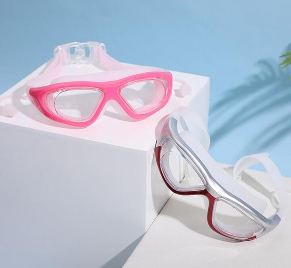 occhiali da donna da uomo Tappi per le orecchie con montatura grande impermeabili nuova tecnologia antiappannamento forte adesione antiappannamento occhiali da nuoto specchio yakuda antiappannamento galvanica popolare