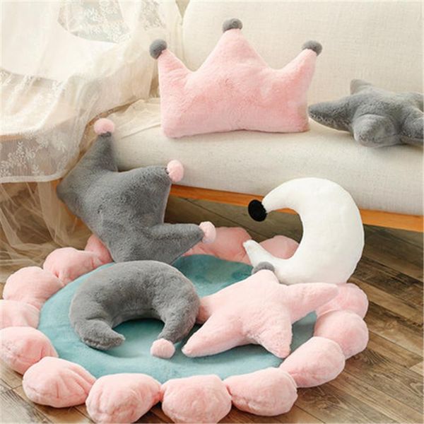 

pillow lovely sofa star moon crown clouds plush backrest headrest birthday gift living room girl bedside cushion