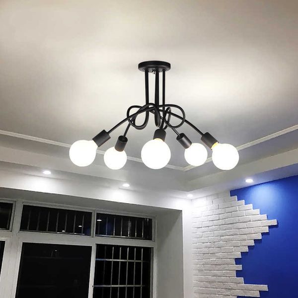 

darhyn nordic modern creative curve chandeliers wrought iron gold plated hanging lights for restaurant living room