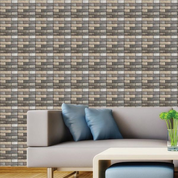 

wall stickers brick pattern sticker pvc self-adhesive living room tv bathroom household decorative wallpaper
