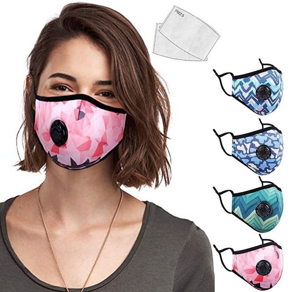 

printed cotton washable three layer ear dustproof cloth face mask