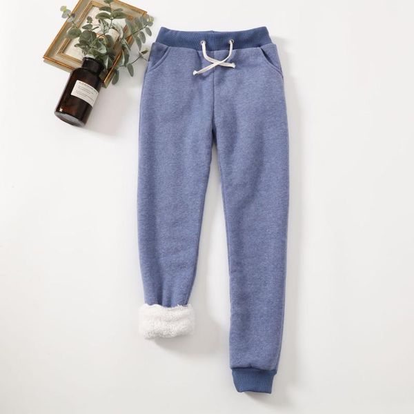 

autumn winter women solid thicken pants ladies elastic waist korean loose casual harem pocket pencil trousers plus size 2021 women's &, Black;white