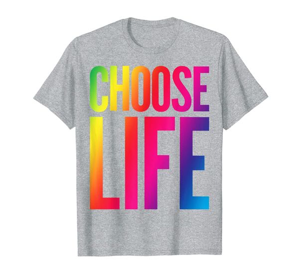 

choose life vintage retro 80s funny t-shirt, White;black