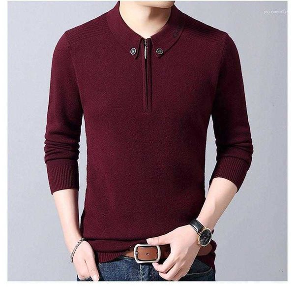 

men's sweaters casual slim fashion half zipper mens designer long sleeve lapel neck pullover sw fe9n, White;black