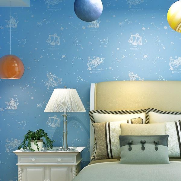 

modern 3d non woven wallpaper for kids room bedroom children home decoration constellation pattern childs wall paper roll wallpapers