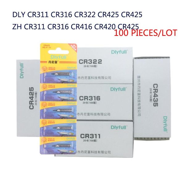 

fishing accessories 100pcs/lot dly zh cr311 cr316 cr322 cr416 cr420 cr425 cr435 luminous electric floats tools lithium pin buoy