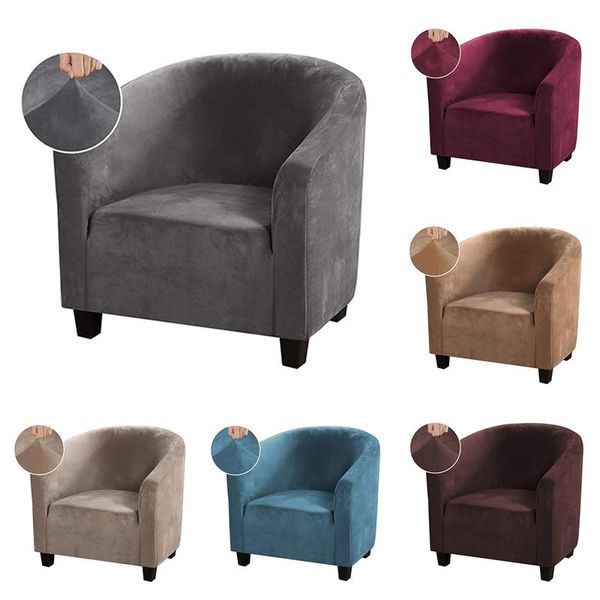 

chair covers stretch armchair slipcover club elastic velvet tub couch cover protector dust-proof single sofa
