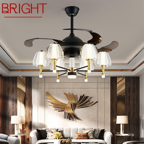 

ceiling fans bright fan lamp with remote control invisible blade led fixtures home decorative for living room bedroom restaurant