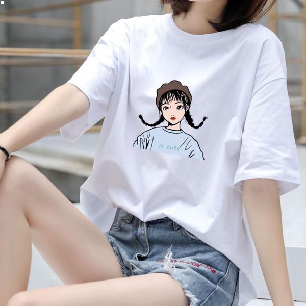 

femme designers t shirts luxurys crop classic tshirt women clothing collared t-shirt tee clothes summer camisas de hombre black dress plus s, White