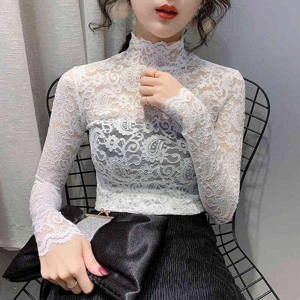 

women's sweaters gkfnm women lace long sleeve shirs fashion hin lady spring 20female -sh jmjt, White;black