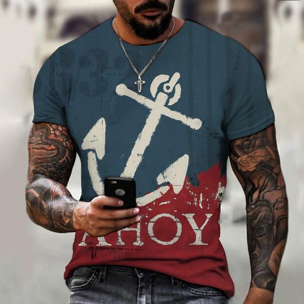 

men's t-shirts -selling men's 3d high street streetwear everyday casual summer fashion short-sleeved breathable o-neck shirt, White;black