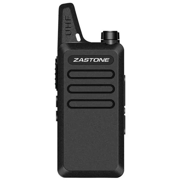 Zastone ZT-X6 UHF 400-470 MHz 16CH Walkie Talkie Tragbarer Handtransceiver Spielzeug Amateurfunk – Schwarz