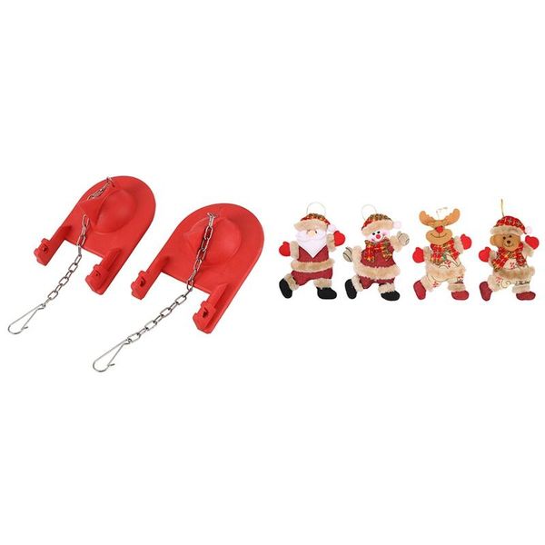 

toilet seat covers 2 pack flapper for kohler hinge-style parts 84995 with christmas diy gift santa claus snowman tree pendant