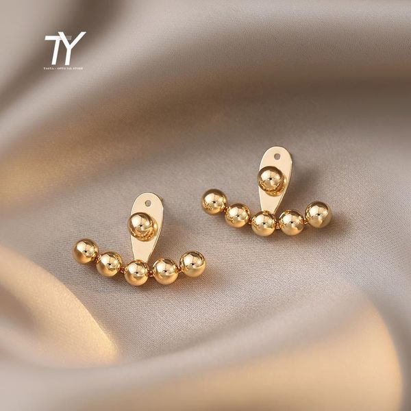

dangle & chandelier design sense back hanging gold bean earrings for woman 2021 korean fashion jewelry unusual accessories goth party girls, Silver