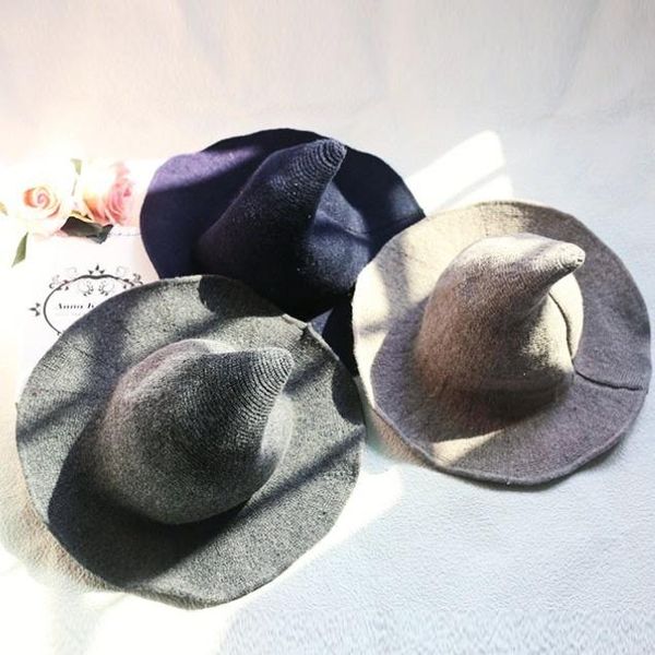 

party hats halloween witch hats, men's and women's wool knitted hats,fashionable solid color hats,diy diversified hats,gifts for g