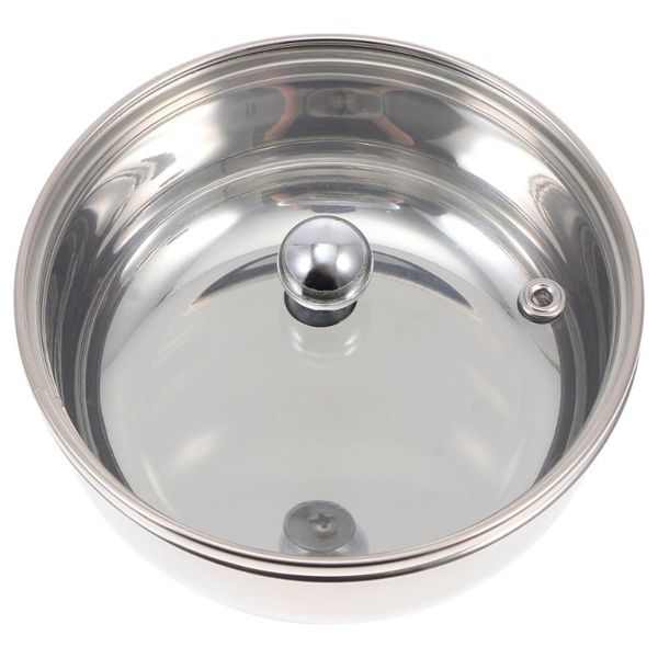 

bowls 1pc stainless steel bowl soup with cover steamed rice egg stew