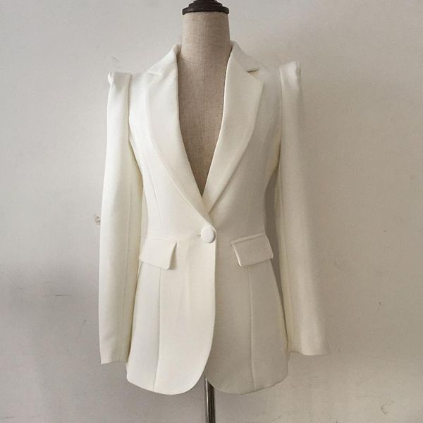 

women's suits & blazers fashion 2021 designer black blazer jacket office work single button outer wear wholesale, White;black