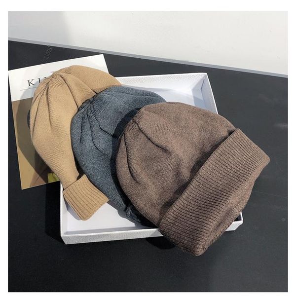 

beanie/skull caps women knitted hat double-deck winter autumn comfortable and warm easy to match khaki black gray opalescent ginger, Blue;gray