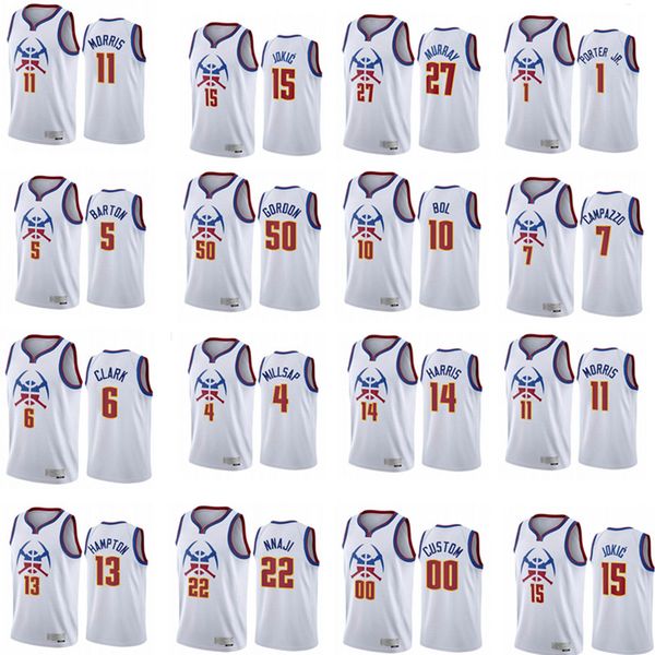 

nikola 15 basketball jokic jersey jamal 27 murray jerseys damian 0 lillard carmelo 00 anthony aaron gordon will barton millsap michael, Black;red