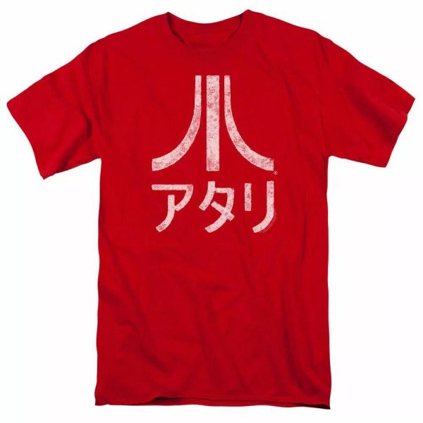 

atari rough kanji t shirt mens licensed classic video game tee red, White;black