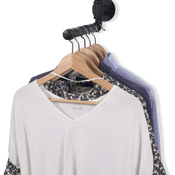 

laundry bags wall mounted clothes hanger, heavy duty detachable metal iron hanging rack for clothes,multiple purpose garment towel ro