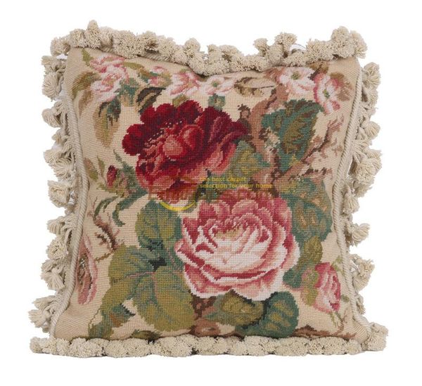 

cushion/decorative pillow velvet embroidery needlepoint hand woven thickened cross stitch high-density high-end art oriental