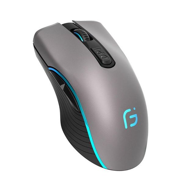 

mice 2.4ghz usb wireless bluetooth-compatible rechargeable mouse 7 color breathing light 3 gear dpi silent gaming office dropship