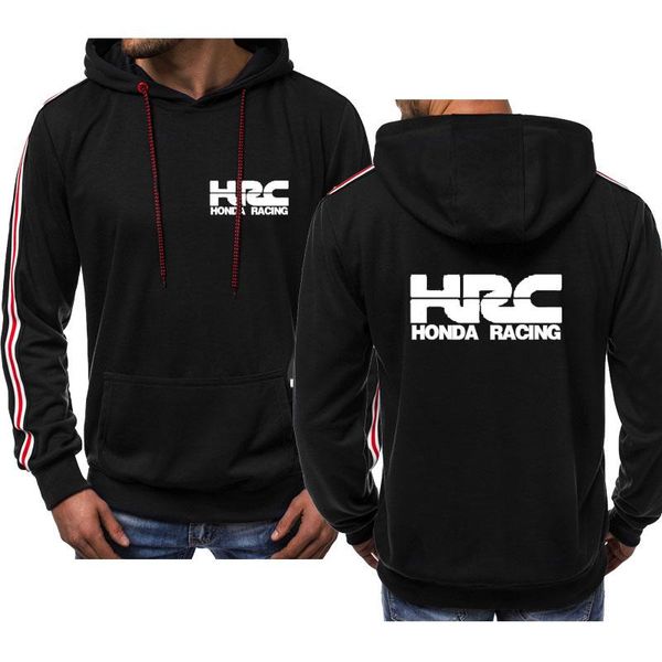 

men's hoodies & sweatshirts spring autumn oversized hoodie men color stripes sweatshirt hrc logo print trend hooded pullover cotton, Black