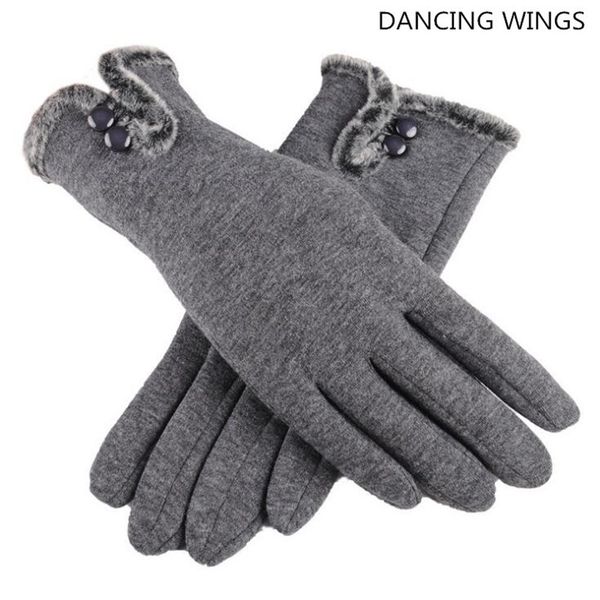 

mittens 2pairs/pack winter gloves for women thick warm outdoor plus velvet touch screen mobile phone pad zons, Blue;gray