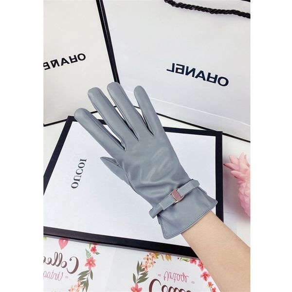 

gloves winter women's leather gloves touch screen outdoor cycling driving plush thick korean cute warm autumn cold proof, Black
