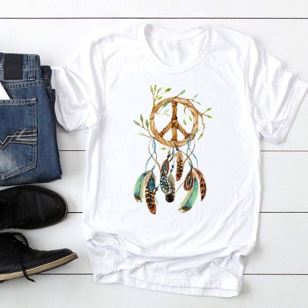 

women's t-shirt women short sleeve dream aesthetic vintage fashion cartoon summer lady print tee graphic t female tshirts clothes, White