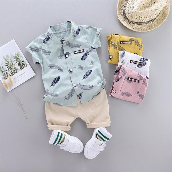 

1 4years children clothes infant baby boys sets cartoon t shirt shorts summer outfits, White