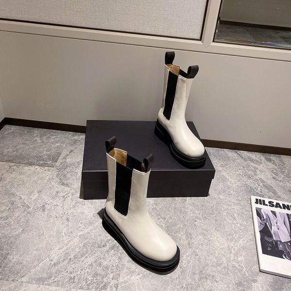 Alta qualità Designer Designer Stivali in pelle Martin Ankle ChaelSea Boot Moda Onda in gomma colorata Suola elastica Segugio di lusso Comfort Squisita con scatola