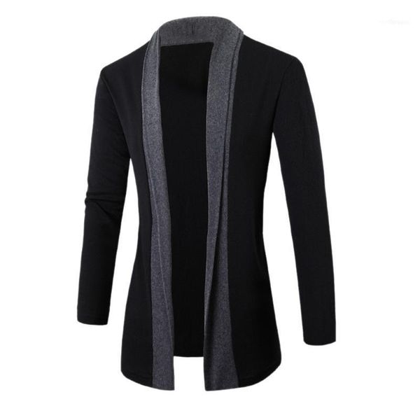

men's jackets 2021 spring autumn men jacket slim fit stylish cardigan business office male long sleeve casual coat1, Black;brown
