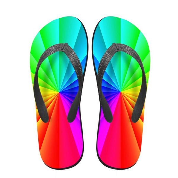 

slippers noisydesigns 3d candy color women casual flip flops summer house and beach non-slip flipflops woman lady soft slipper mujer, Black