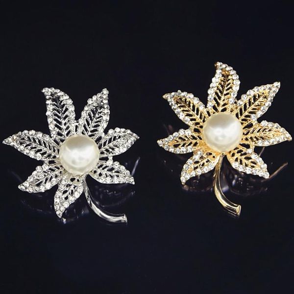 

napkin rings 6 pcs elegant leaf buckles with pearls rhinestone handmade serviette buckle holder dinner decoration