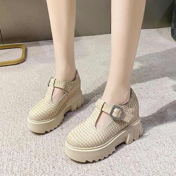 

dress shoes platform white high heels women pumps fashion patent leather woman round toe mary jane, Black