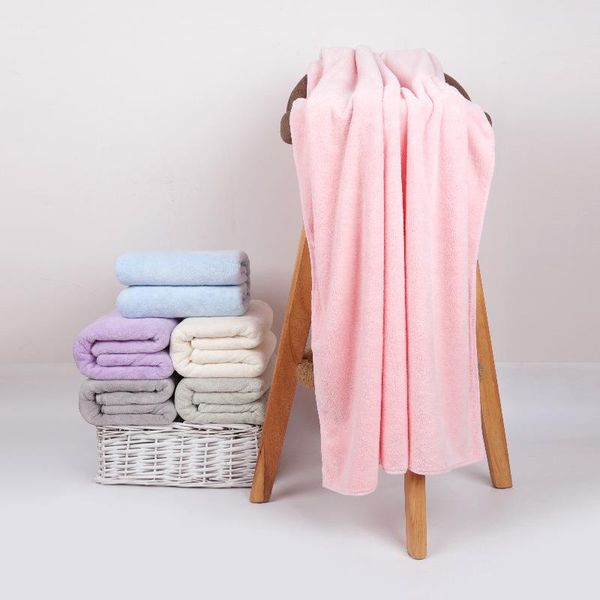

towel coral velvet two-piece set thick absorbent bath wholesale customizable