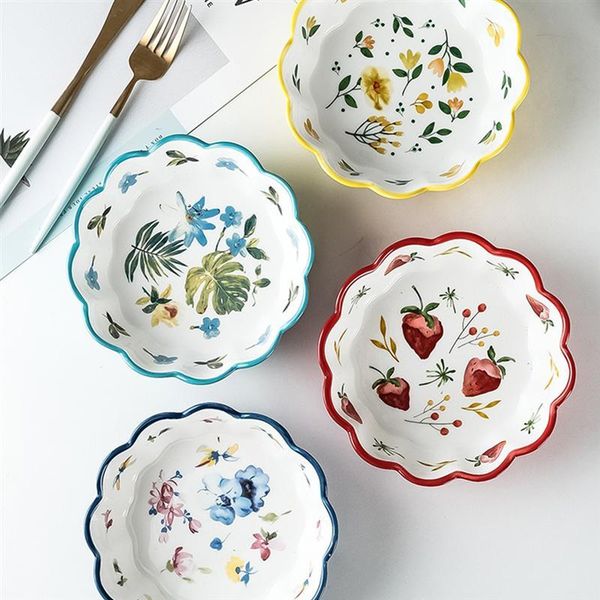 

dishes & plates 1pc fruit bowl salad for kids ceramic home tableware